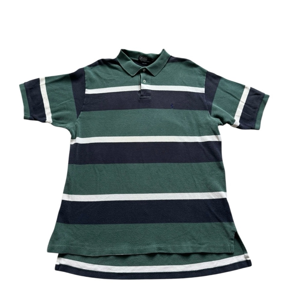 Vintage Polo Ralph Lauren striped short sleeve polo shirt mens xxl 90’s Y2K
